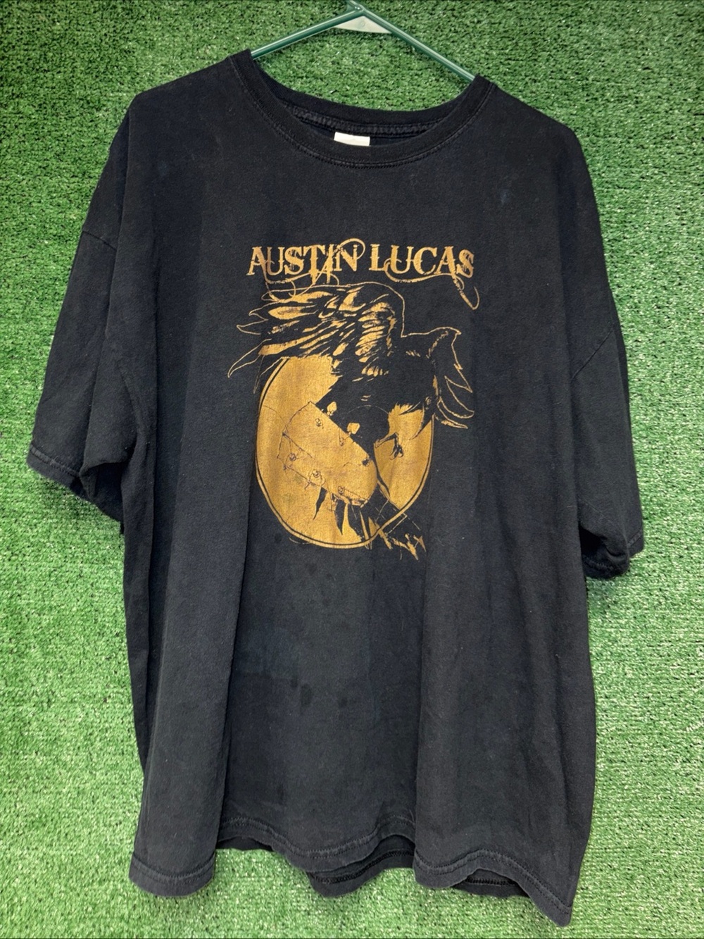 Austin Lucas Black Shirt XXL Gildan tag Folk Punk Indie Emo